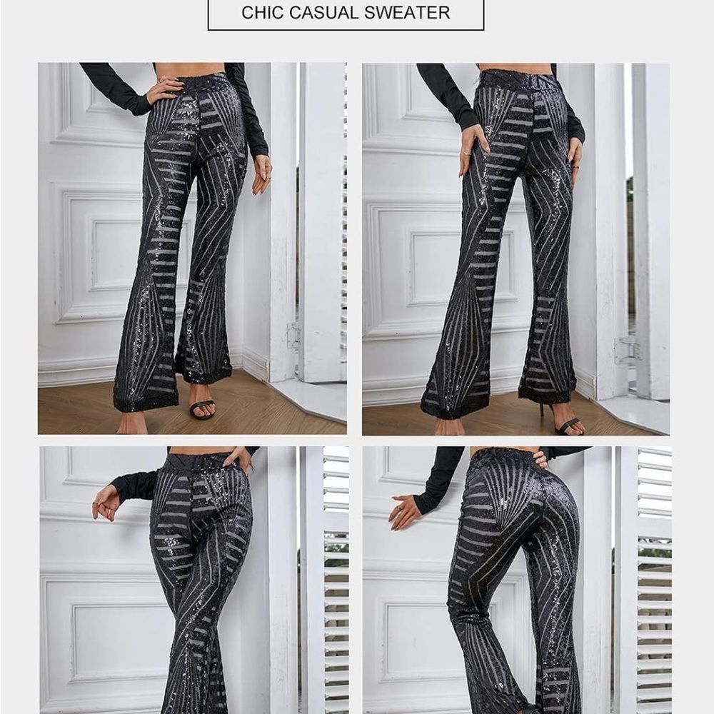 Sequin Palazzo Pants